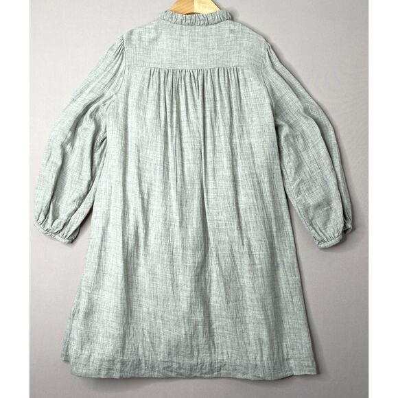 Bonpoint Gray Smocked Viscose/Wool Blend Tamsin Dress Girls 8 Yrs - Picture 3 of 5